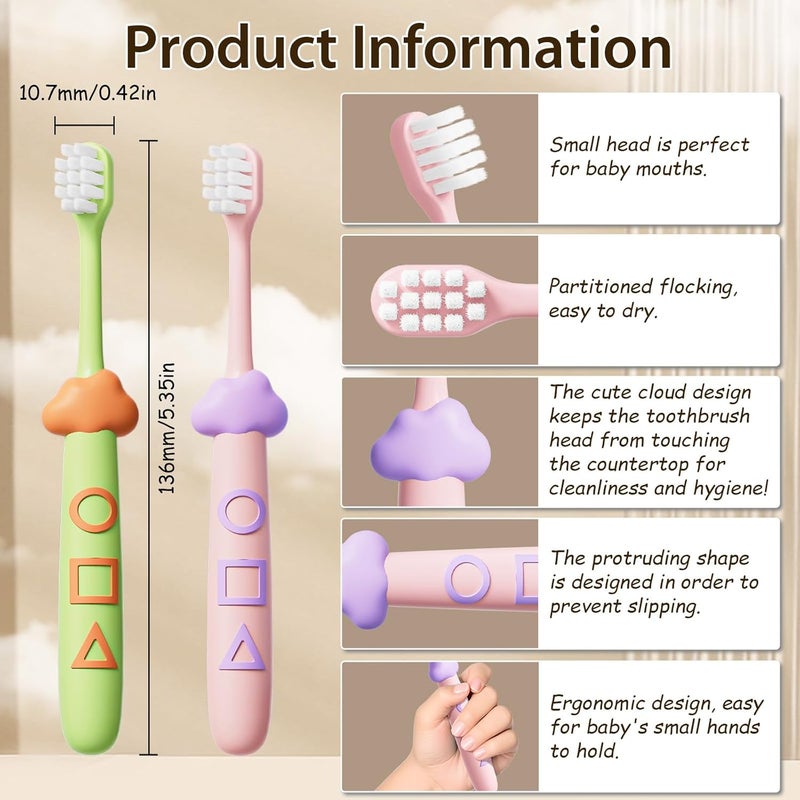 Lonlown Kids Toothbrushes 8 Pack,Soft Bristle Toothbrush for Toddlers 2-12 Years Old, Cute Multicolor Boys Girls Toothbrushes,Clean Kids Teeth Bristles Not Easy to Shed - Image 3